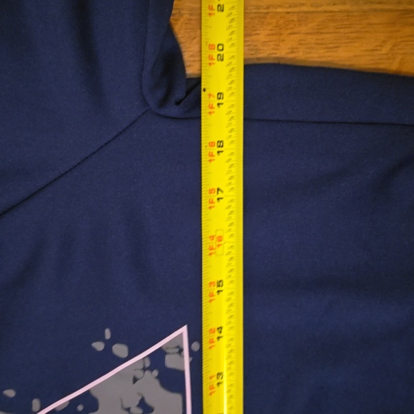 ADIDAS BRAND SIGNATURE MEN'S DARK BLUE HOODED SWEATSHIRT SIZE SMALL - Picture 10 of 15